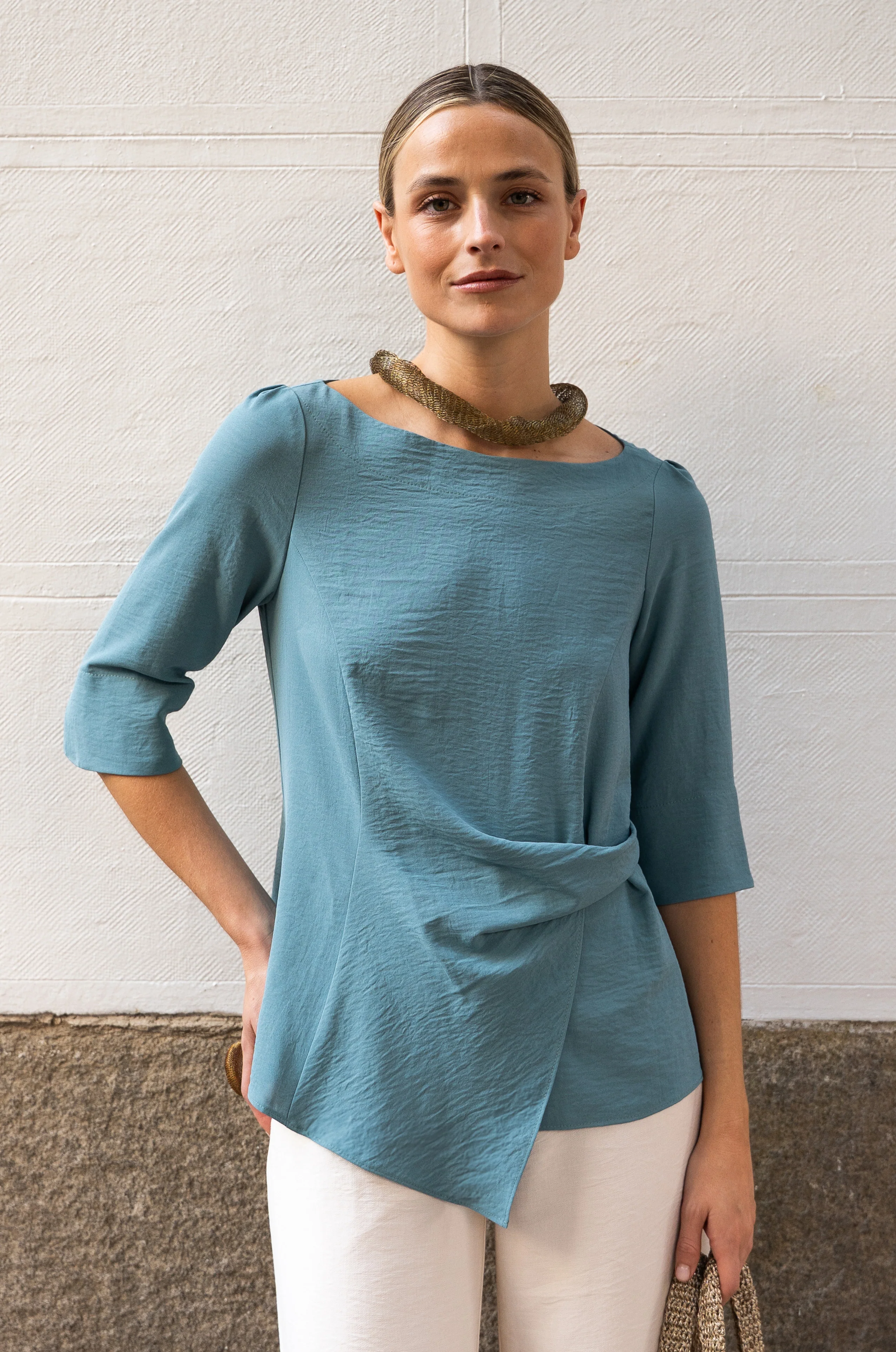 Blusa Elini turquesa
