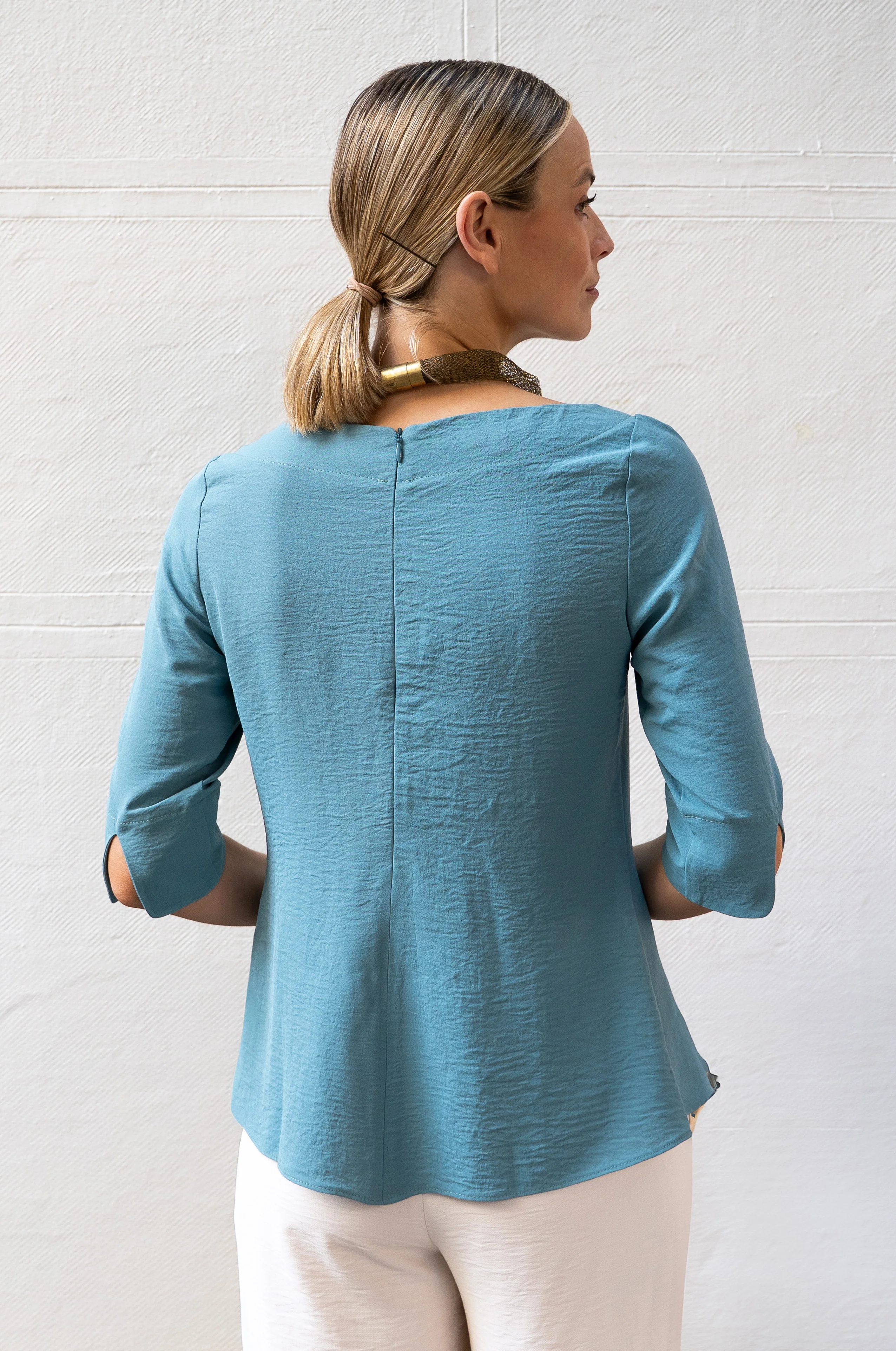 Blusa Elini turquesa - Image 2