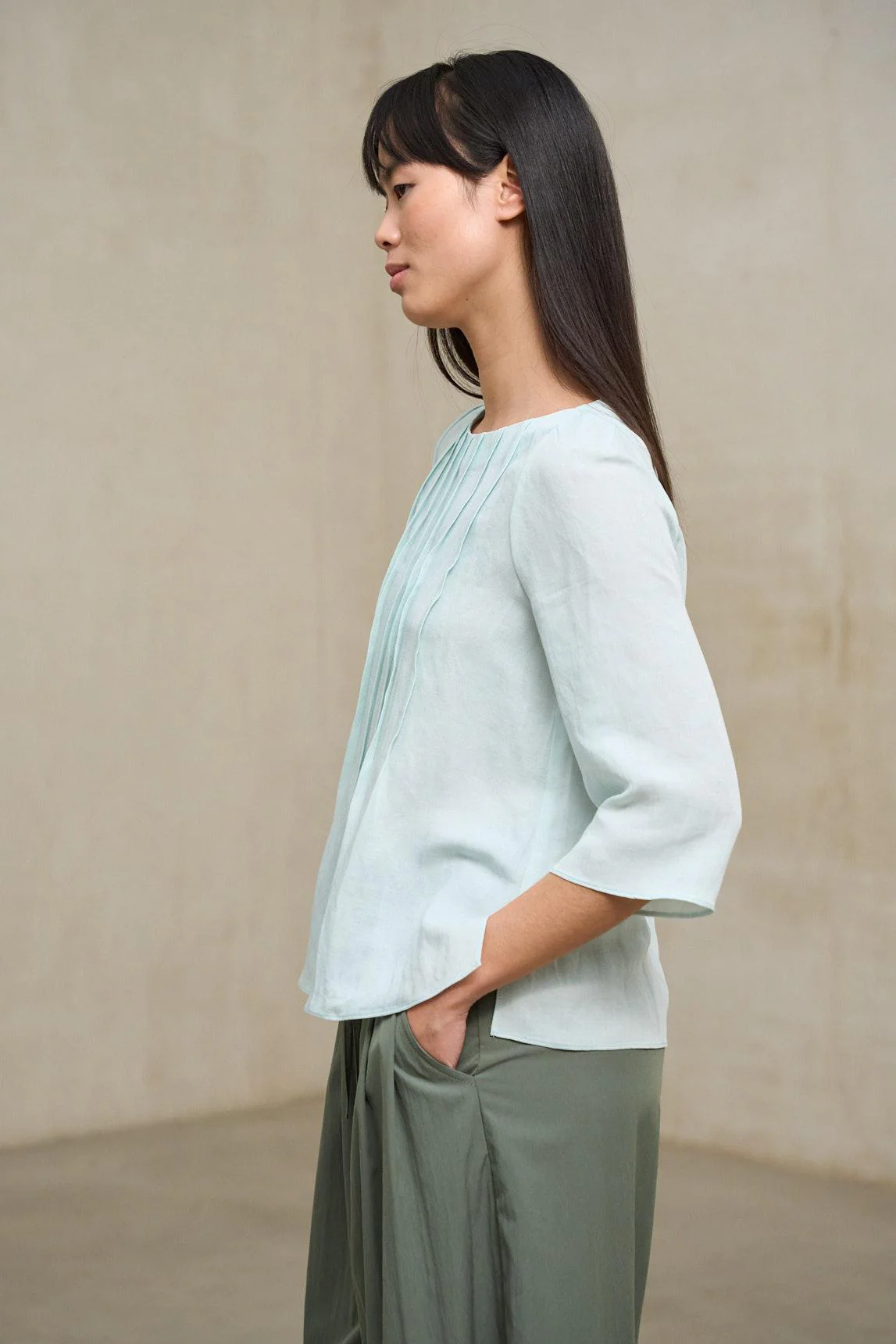 Blusa Évania verde claro - Image 3
