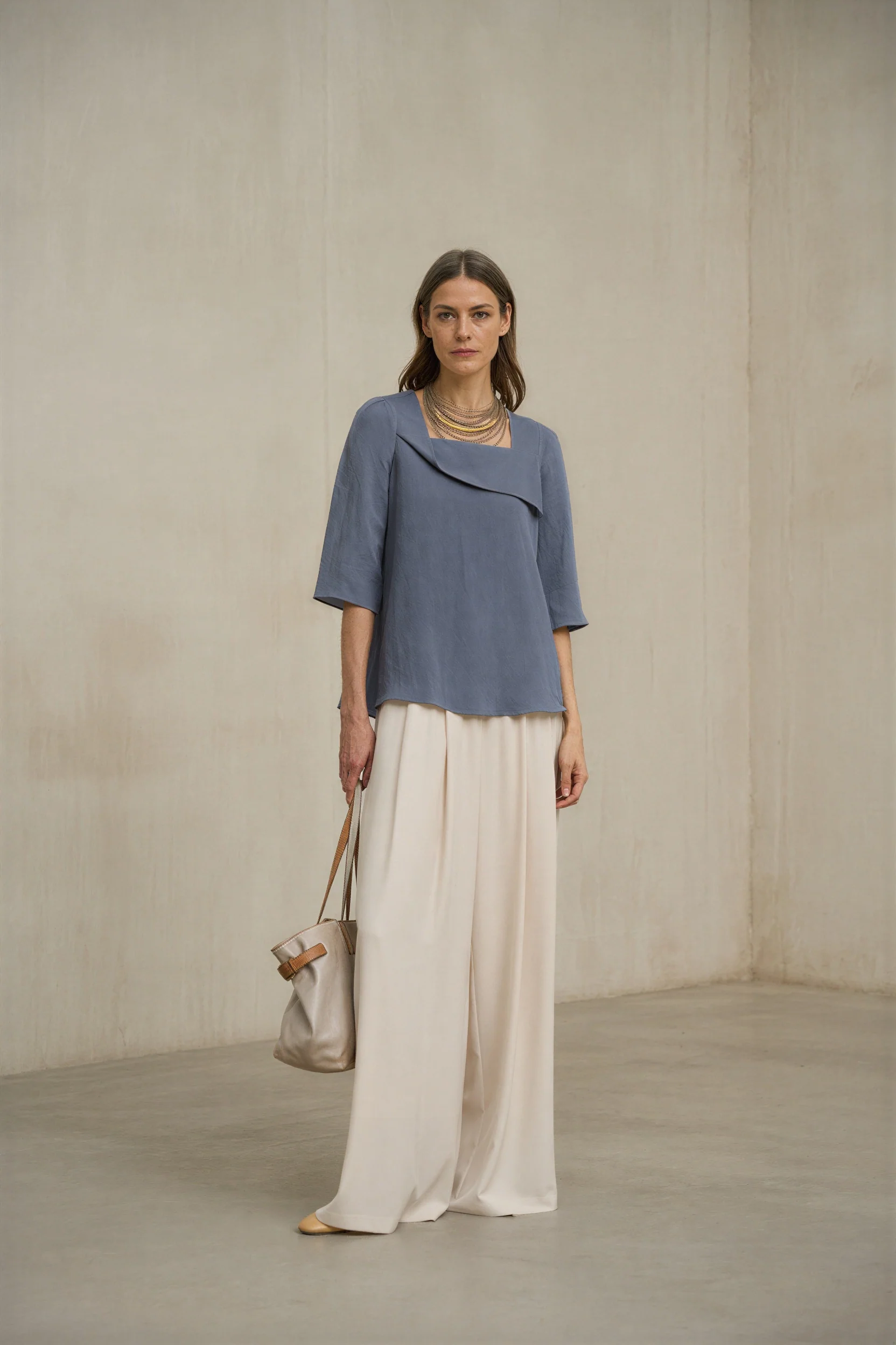 Blusa Yaren azul índigo - Image 4