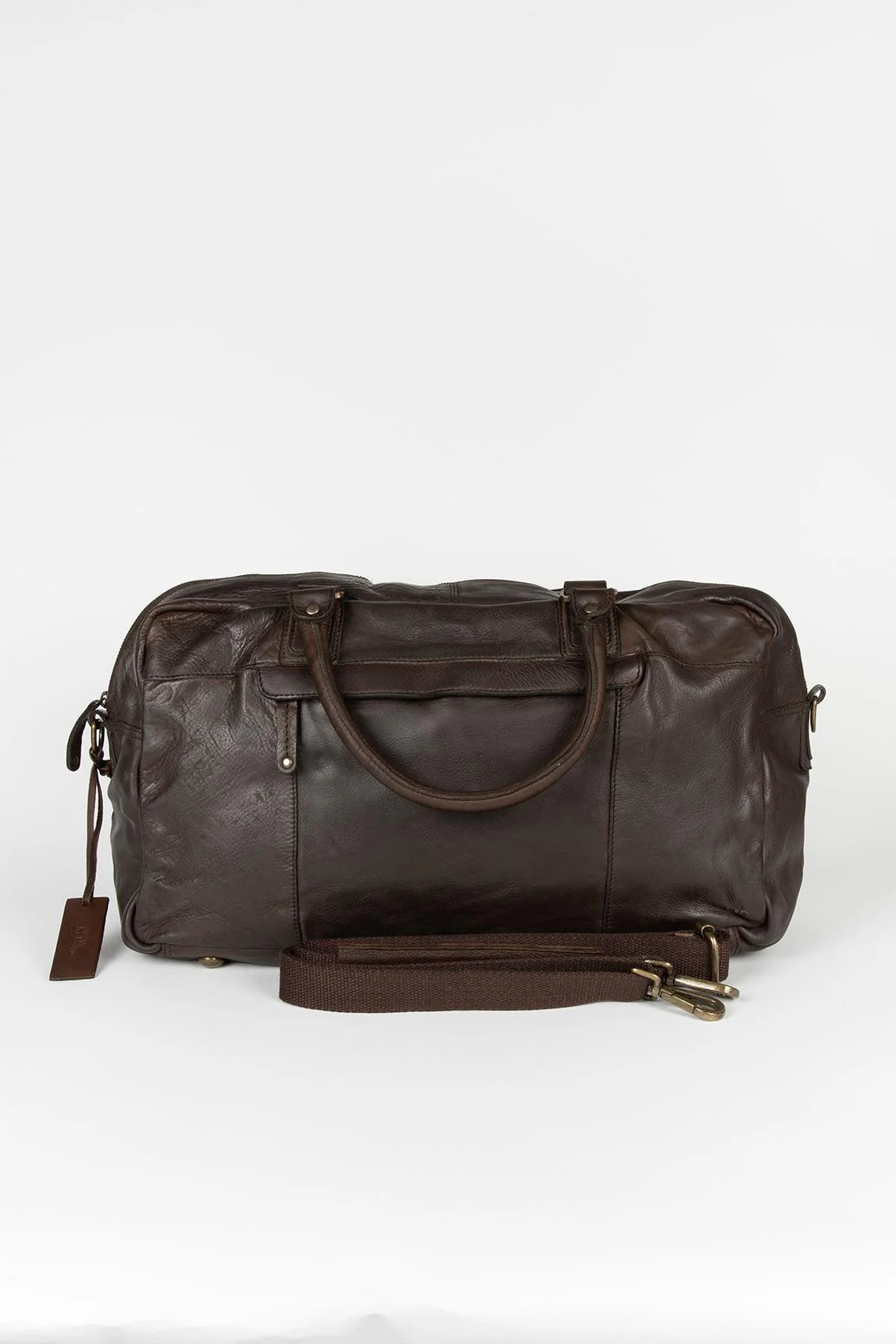 Bolsa de viaje Marta Ponti Roma cuero marrón