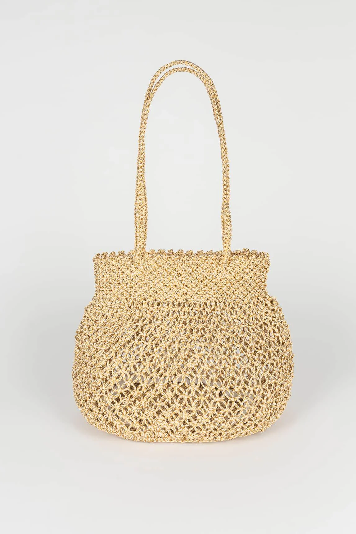 Bolso Maelis malla dorado champagne