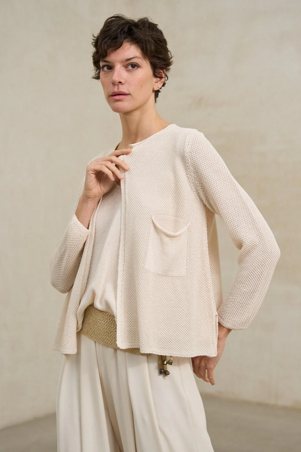 Chaqueta de punto Lierne crudo - Image 2