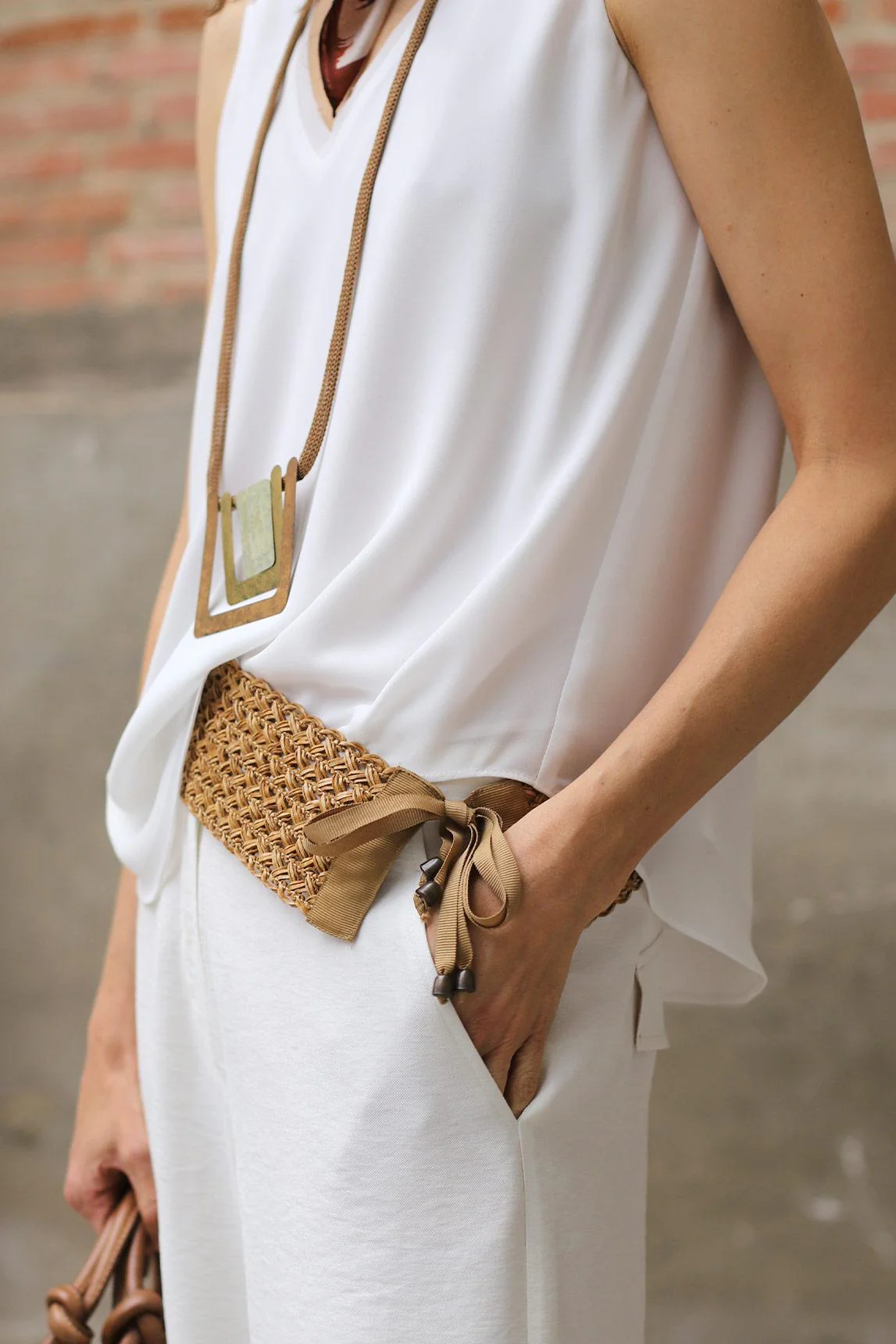 Fajín Kaeris de piel camel - Image 3