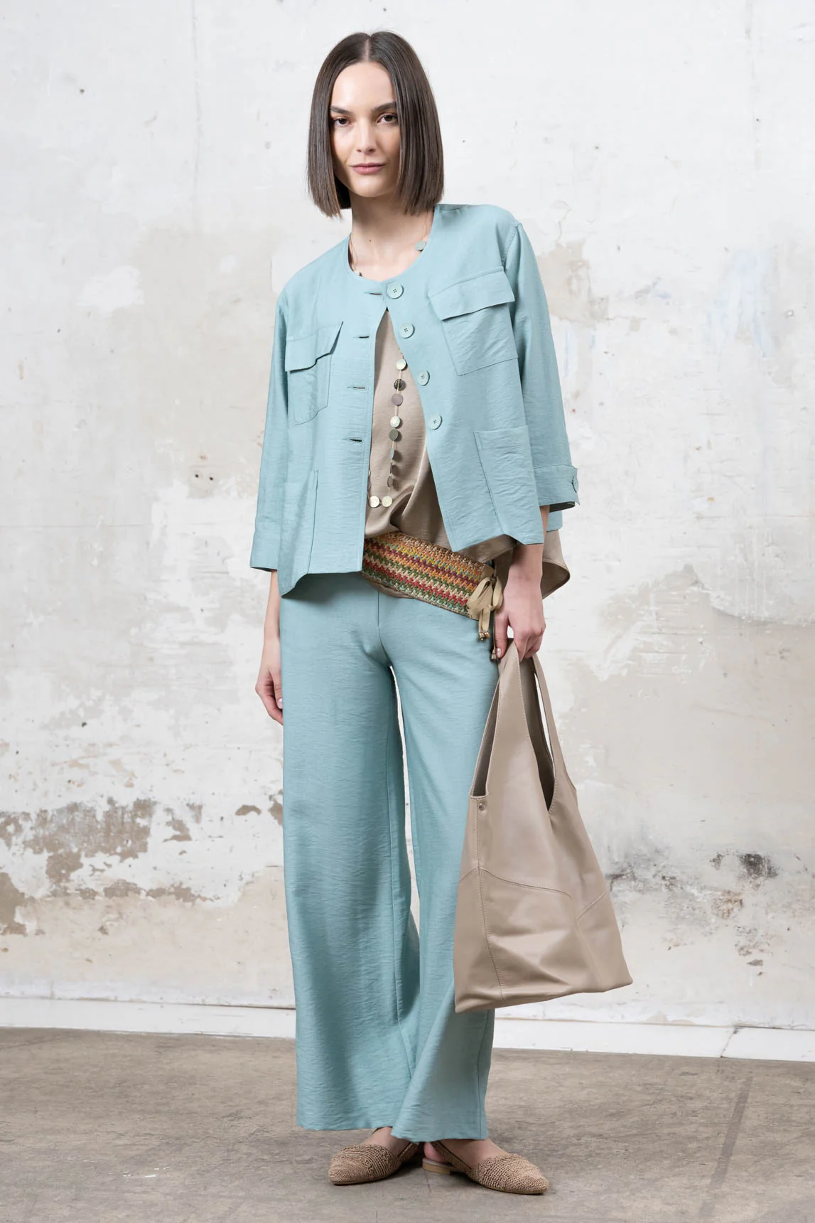 Pantalón Biella turquesa - Image 5
