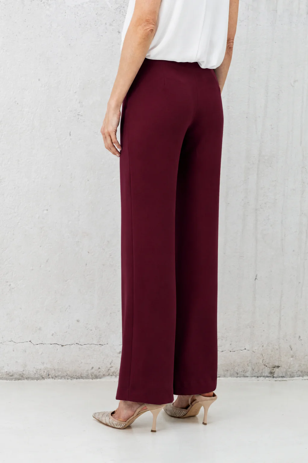 Pantalón Palazzo burdeos - Image 2