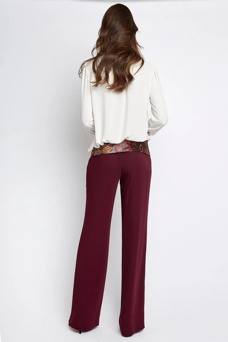 Pantalón Palazzo burdeos - Image 4