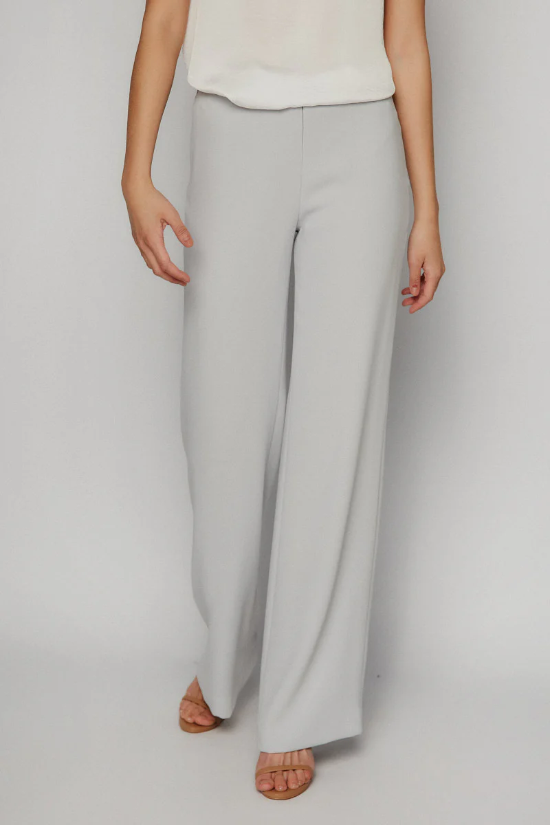 Pantalón palazzo gris perla