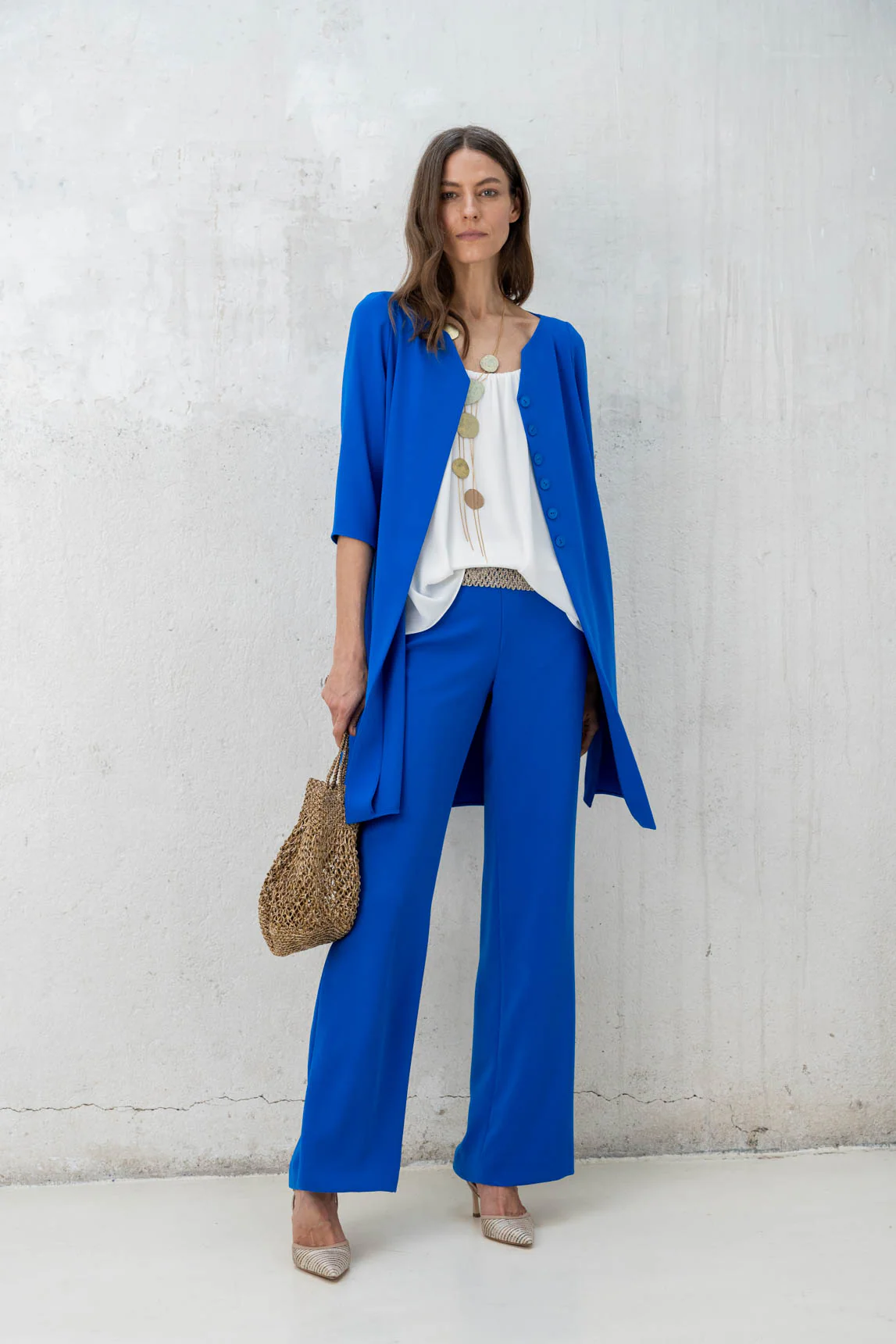 Pantalón palazzo Nepal azul - Image 4
