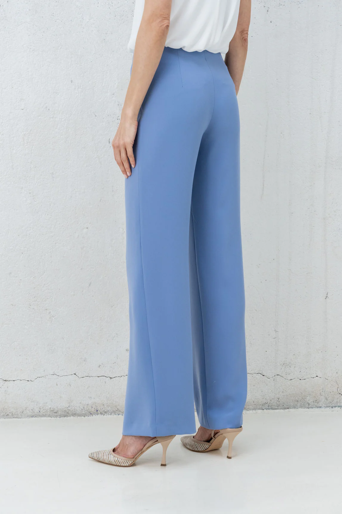 Pantalón palazzo Nepal azul piedra - Image 3