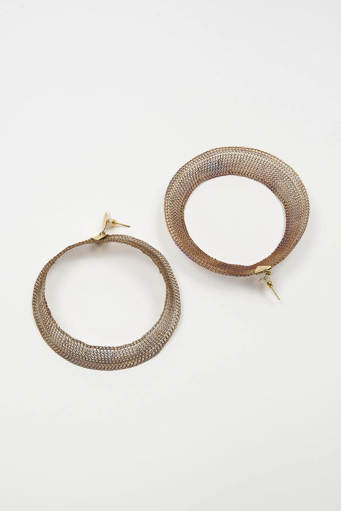 Pendientes Halo malla cobre - Image 2