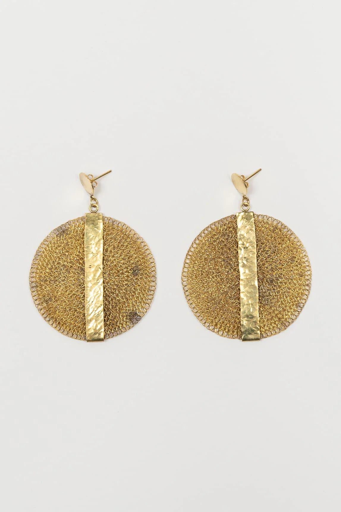 Pendientes malla Darsel dorado