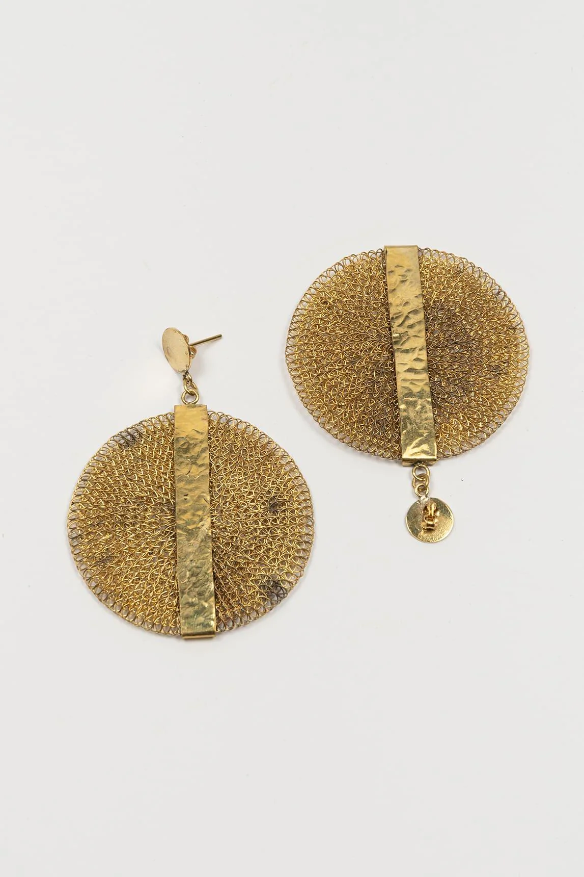 Pendientes malla Darsel dorado - Image 2