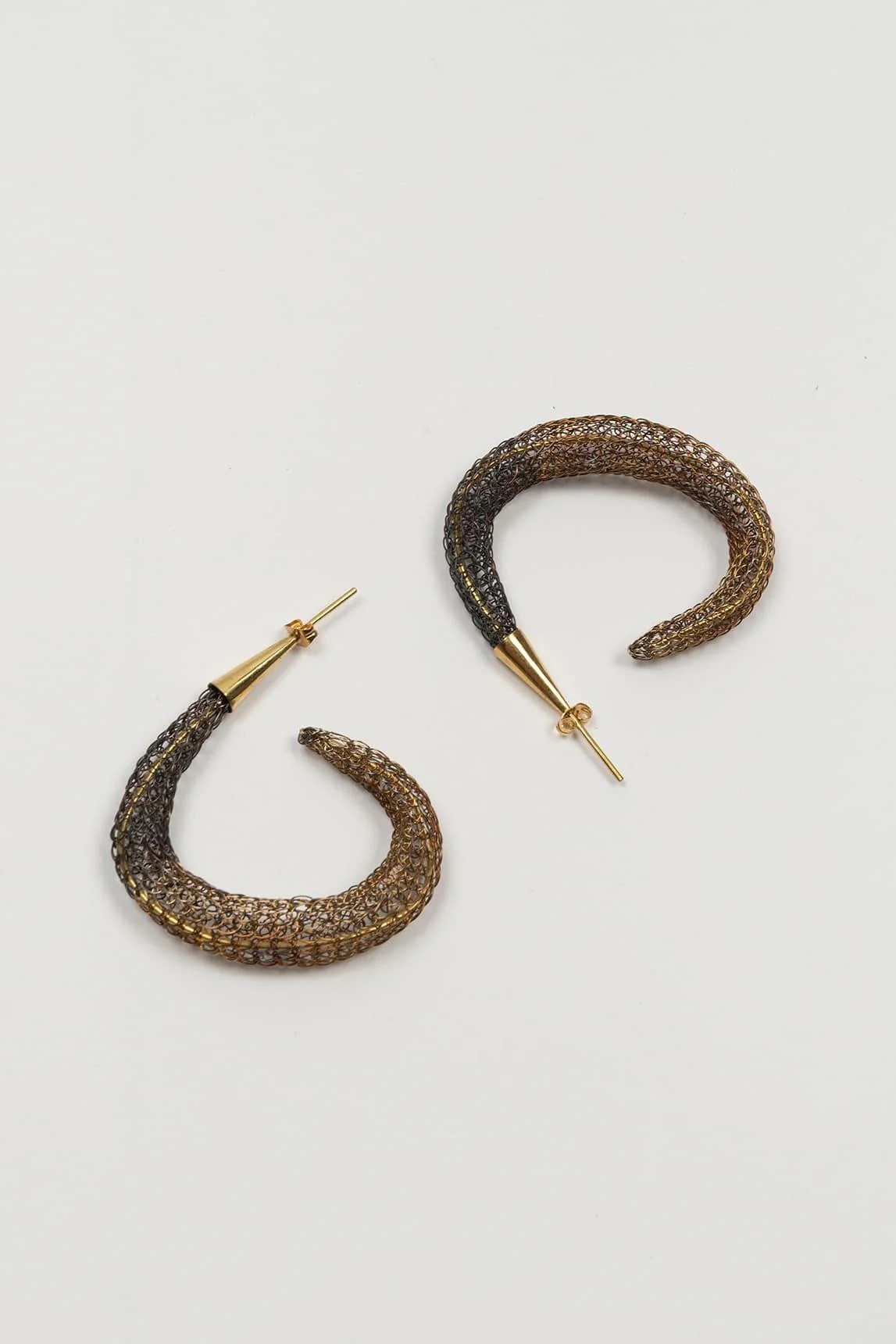Pendientes malla Zurel bicolor - Image 2