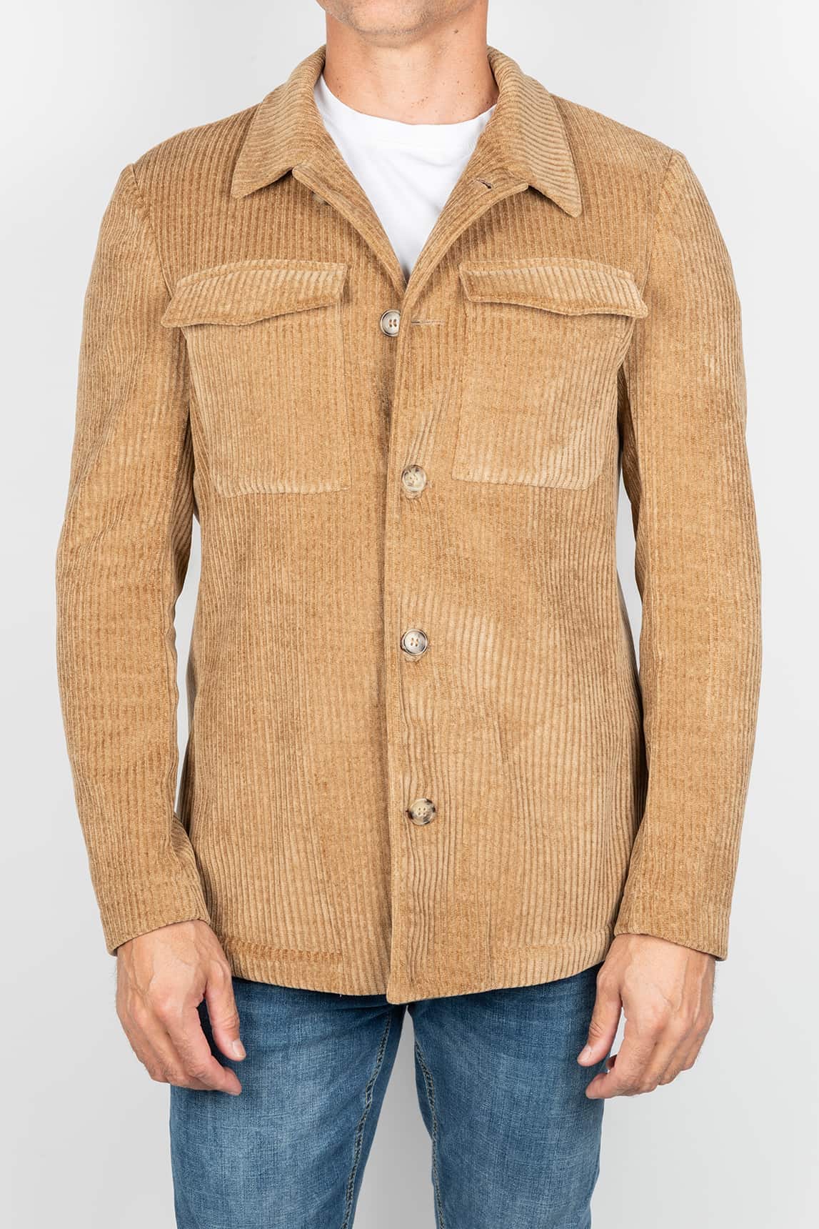 Sobrecamisa camel de pana