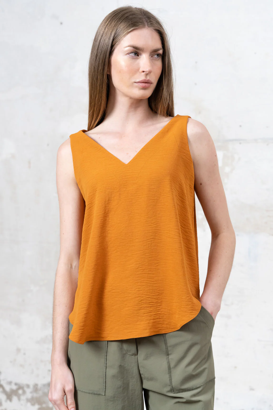 Top Calvi naranja