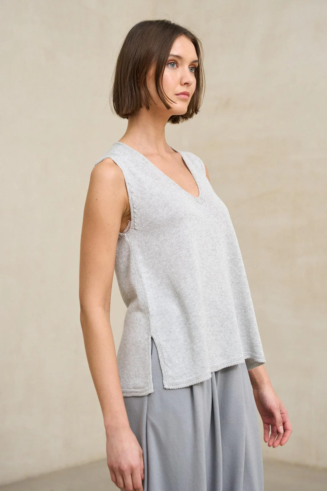 Top de punto Virel gris claro - Image 2