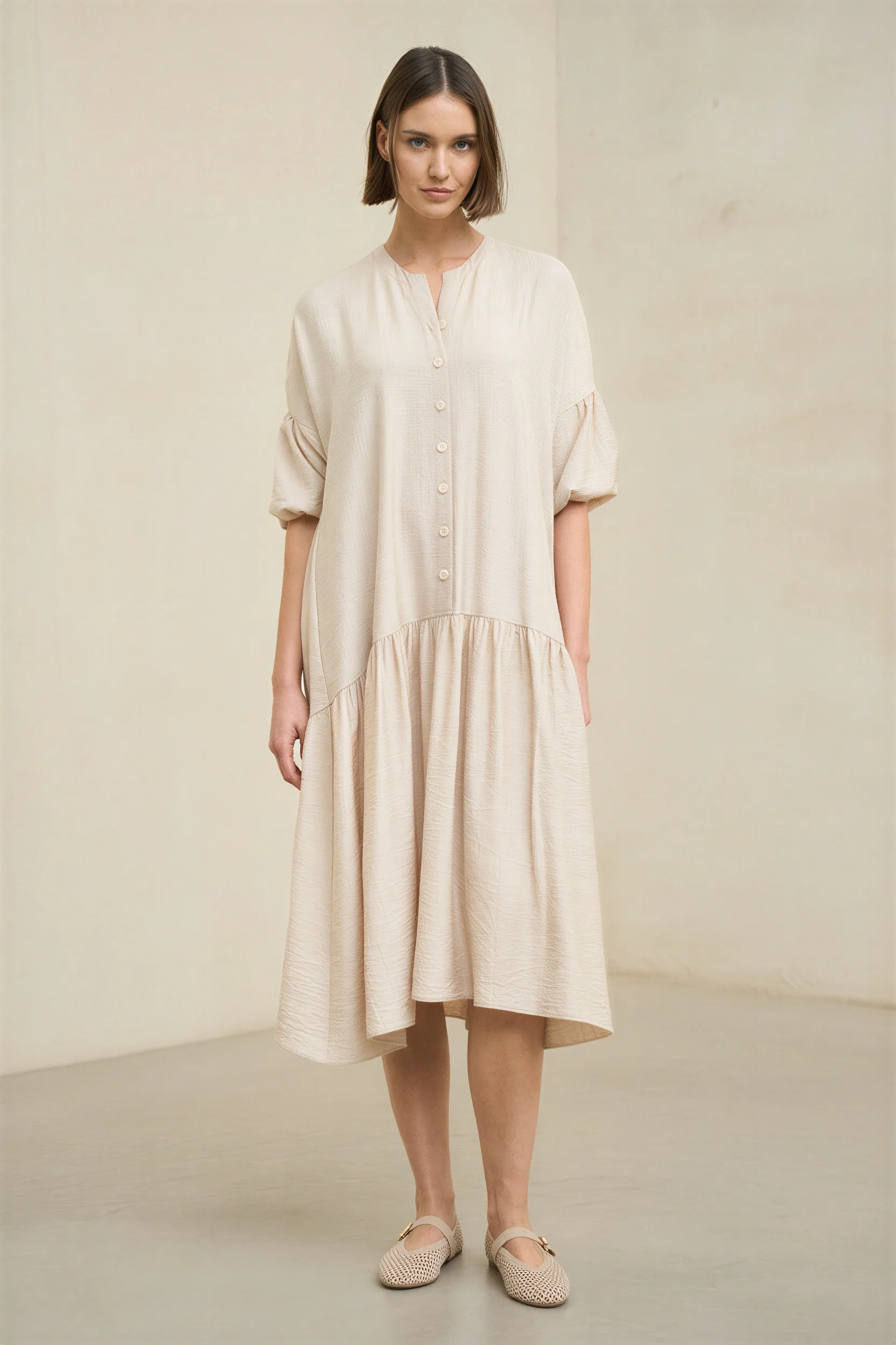 Vestido Arisse crudo