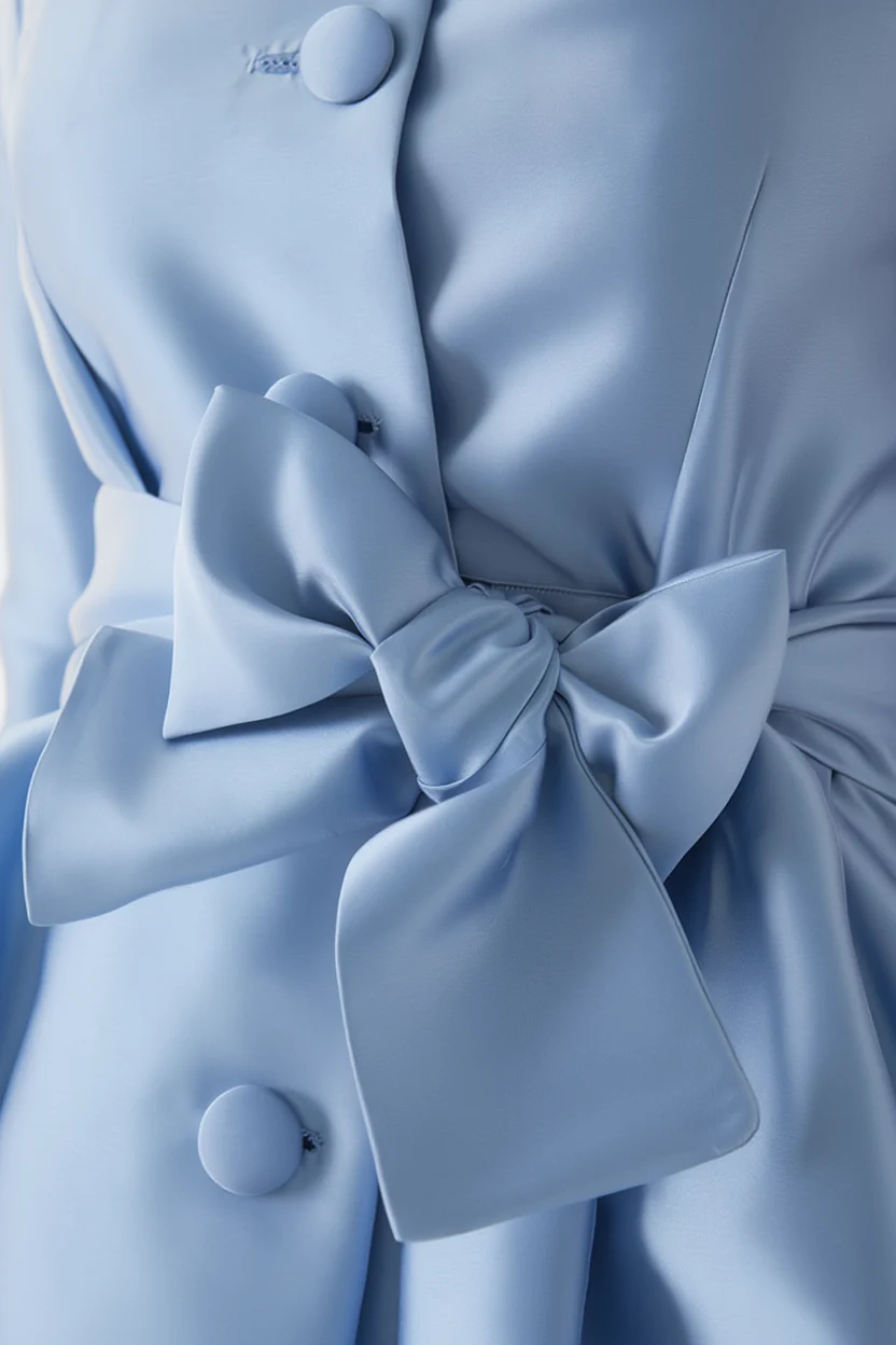 Vestido gabardina Odelia azul - Image 3