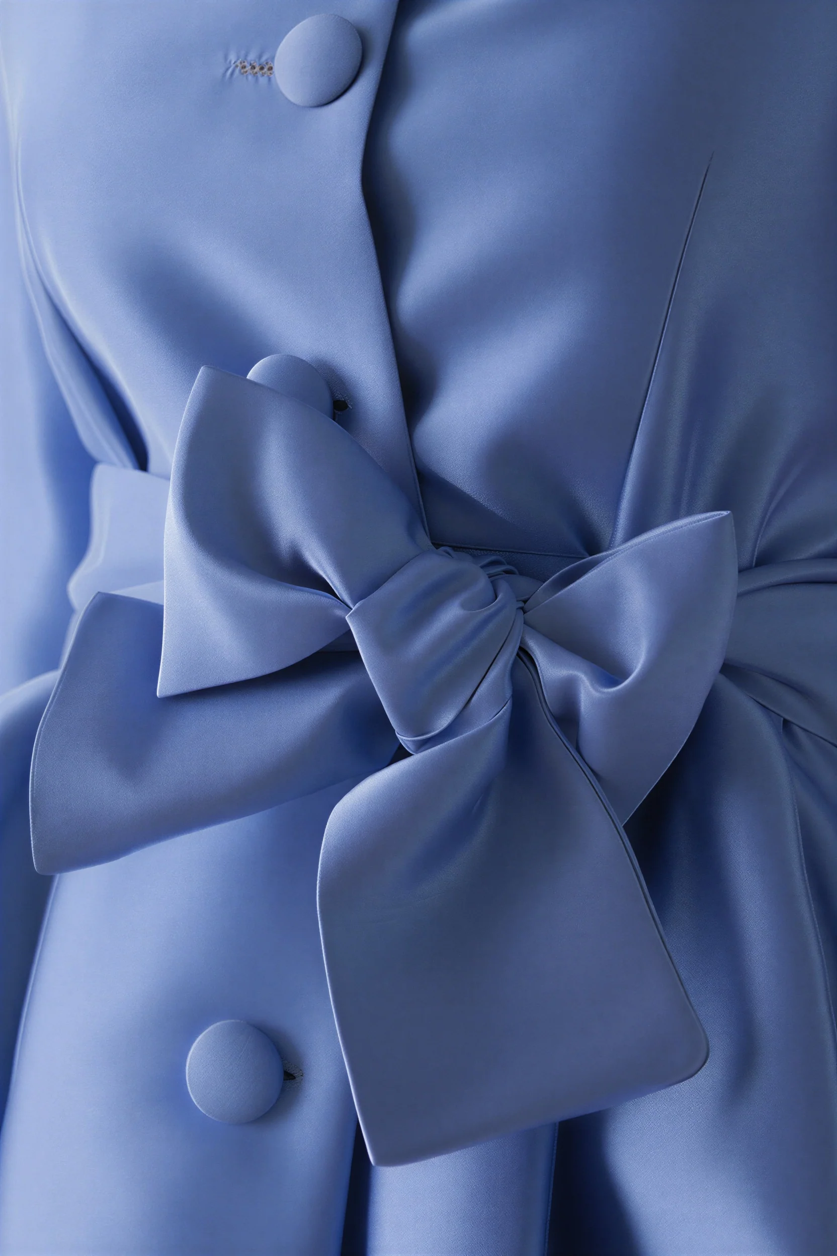 Vestido gabardina Odelia azul medio - Image 3