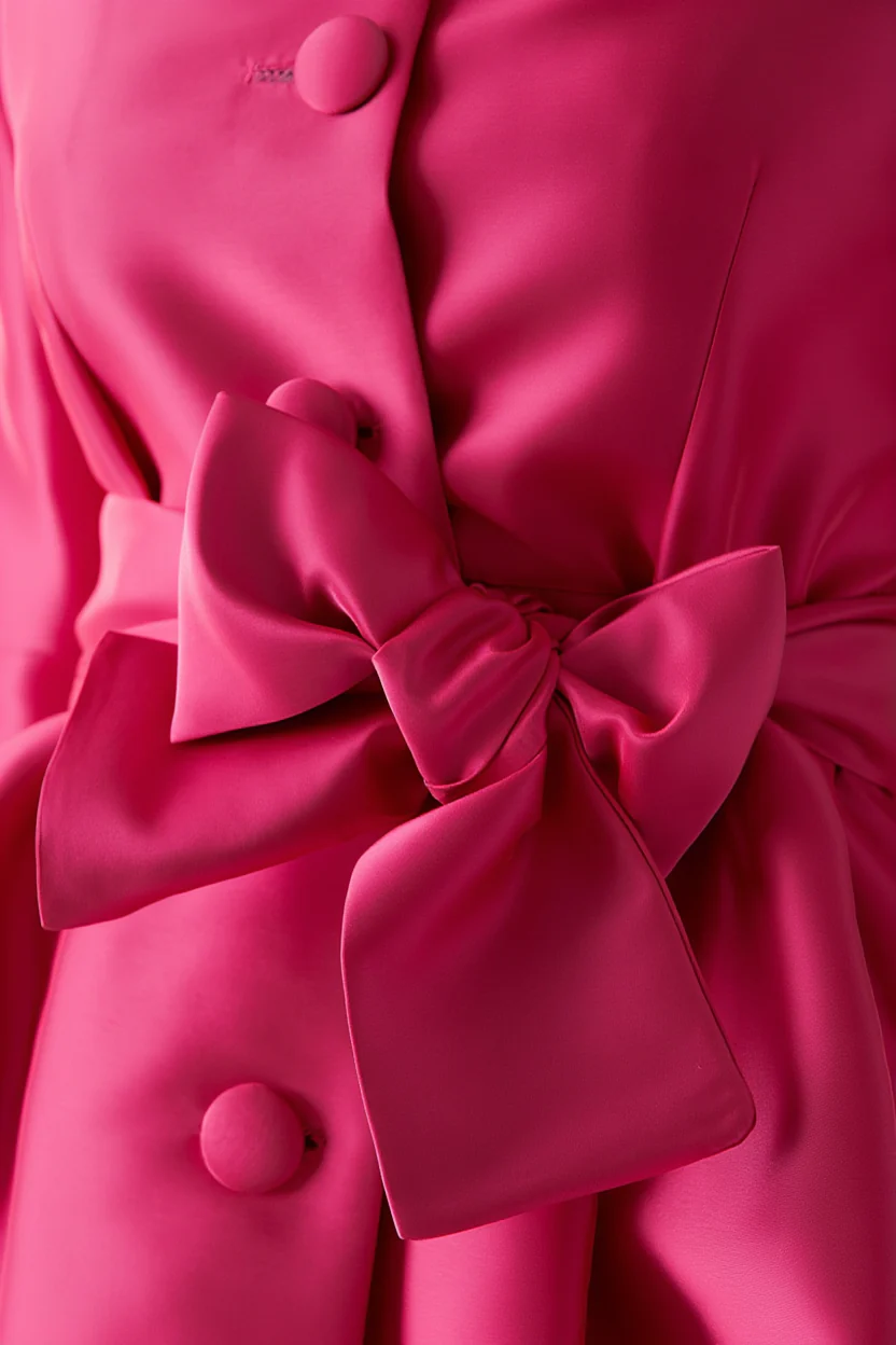 Vestido gabardina Odelia fucsia - Image 3