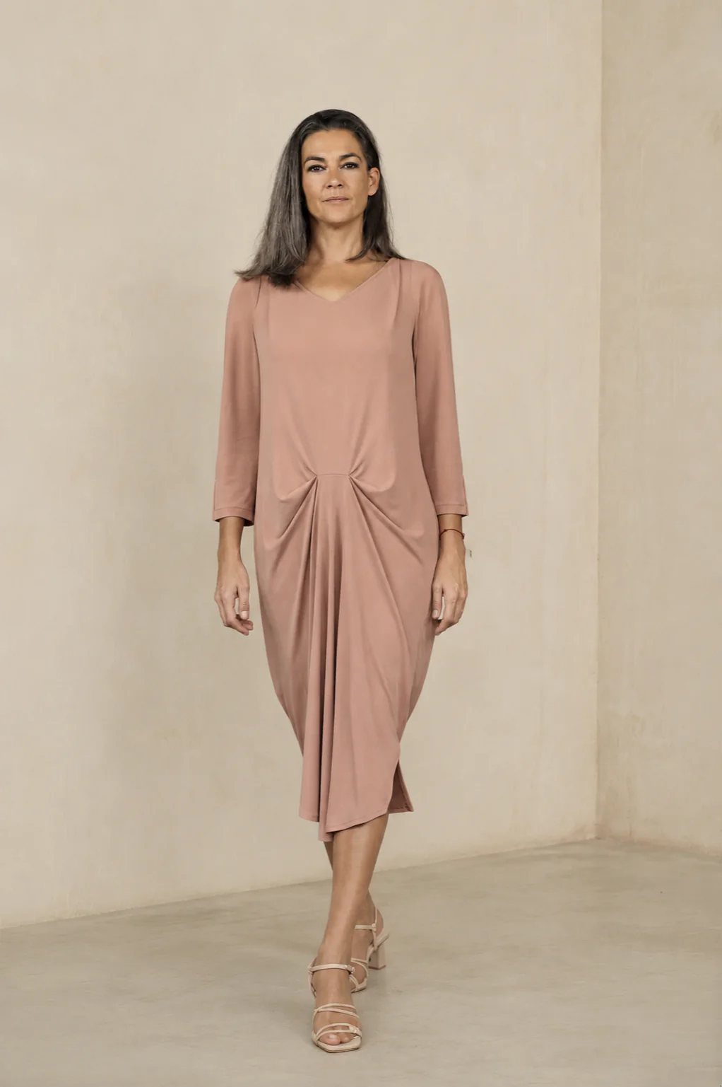 Vestido Huertel Rosa Empolvado - Image 3