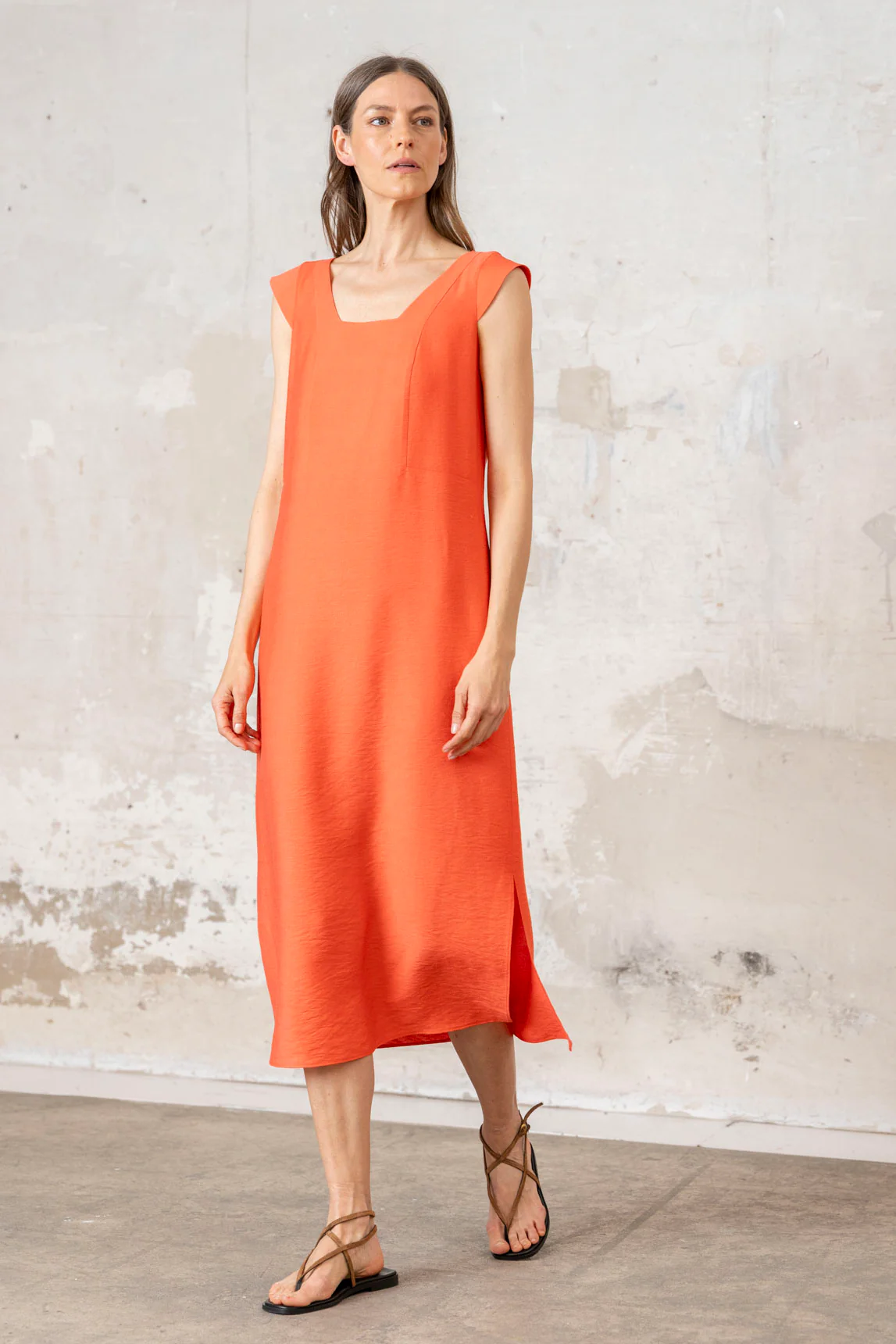Vestido Tissi coral