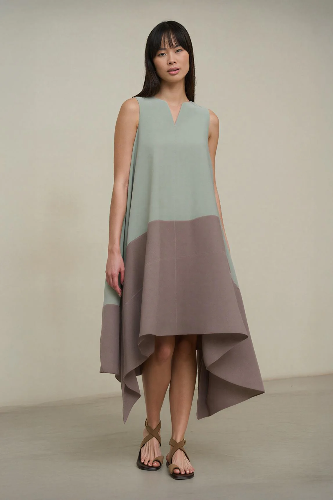 Vestido Velaria verde agua